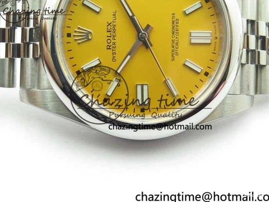 MiroTime 0429 BestValue Oyster Perpetual 41mm 124300 BP Maker Best Edition Yellow Dial on SS Jubilee Bracelet A 2642
